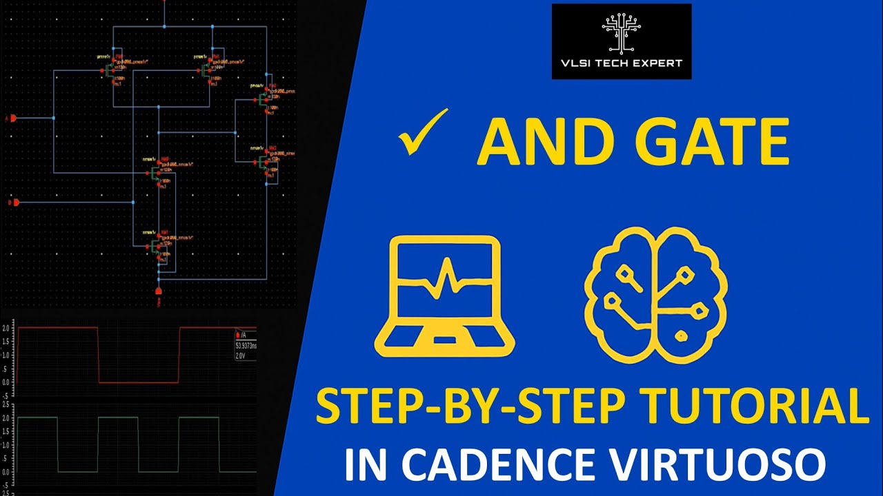 Design of AND Gate Schematic in Cadence Virtuoso #cadence #virtuoso #vlsi #vlsidesign
