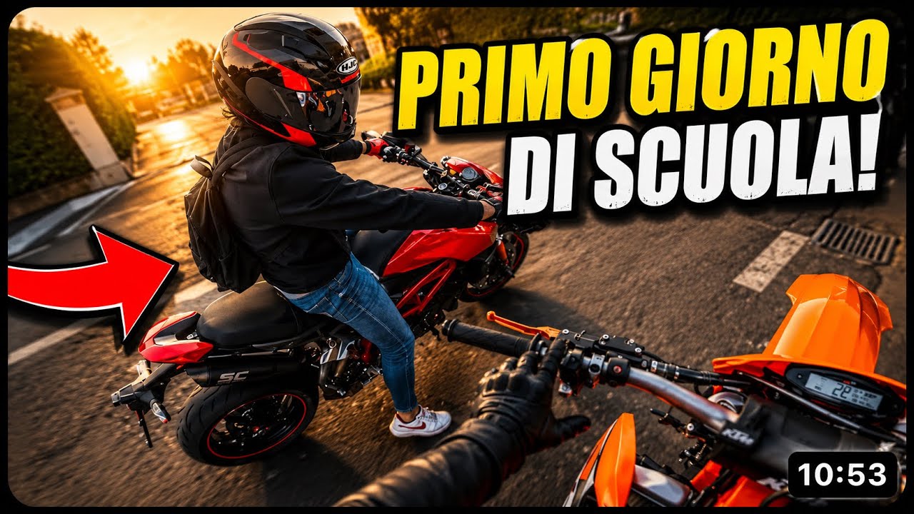 PRIMO GIORNO di SCUOLA in KTM SX! 😱+ MANGIO il SUSHI per la PRIMA VOLTA🤯!