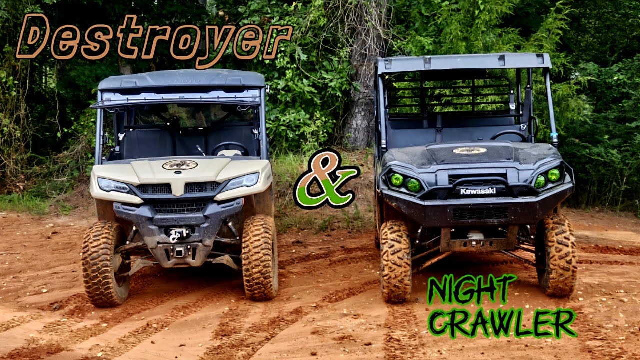 Cf Moto Uforce 1000 XL and Kawasaki Mule PRO-FXT 1000 on an awesome trail ride at BMB Off-Road