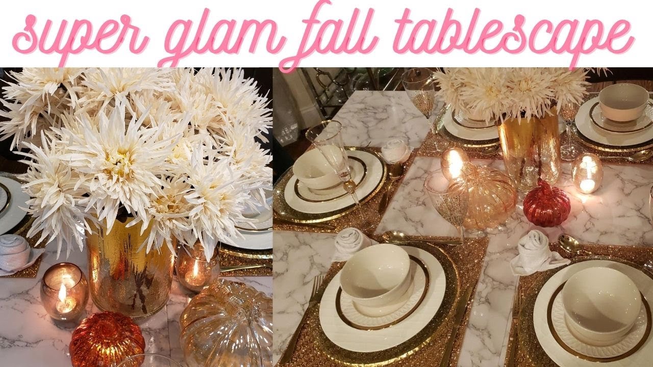 SUPER GLAM FALL TABLESCAPE 🍁🍂🥰🍁 || Fall Decorate With Me 2020  || Giveaway is closed