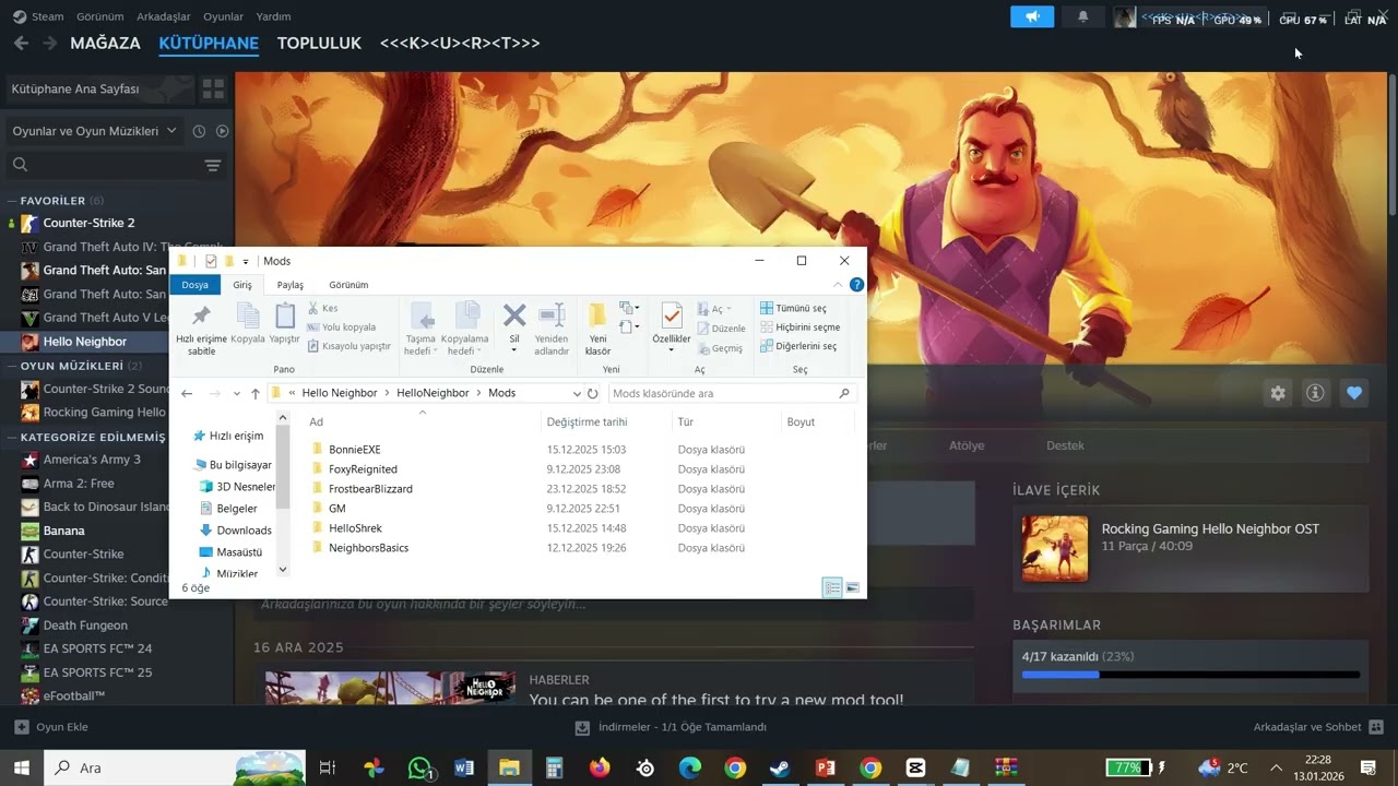 Hello Neighbor Mod nasıl yüklenir link aşşağıda yoruma bekliyorum 