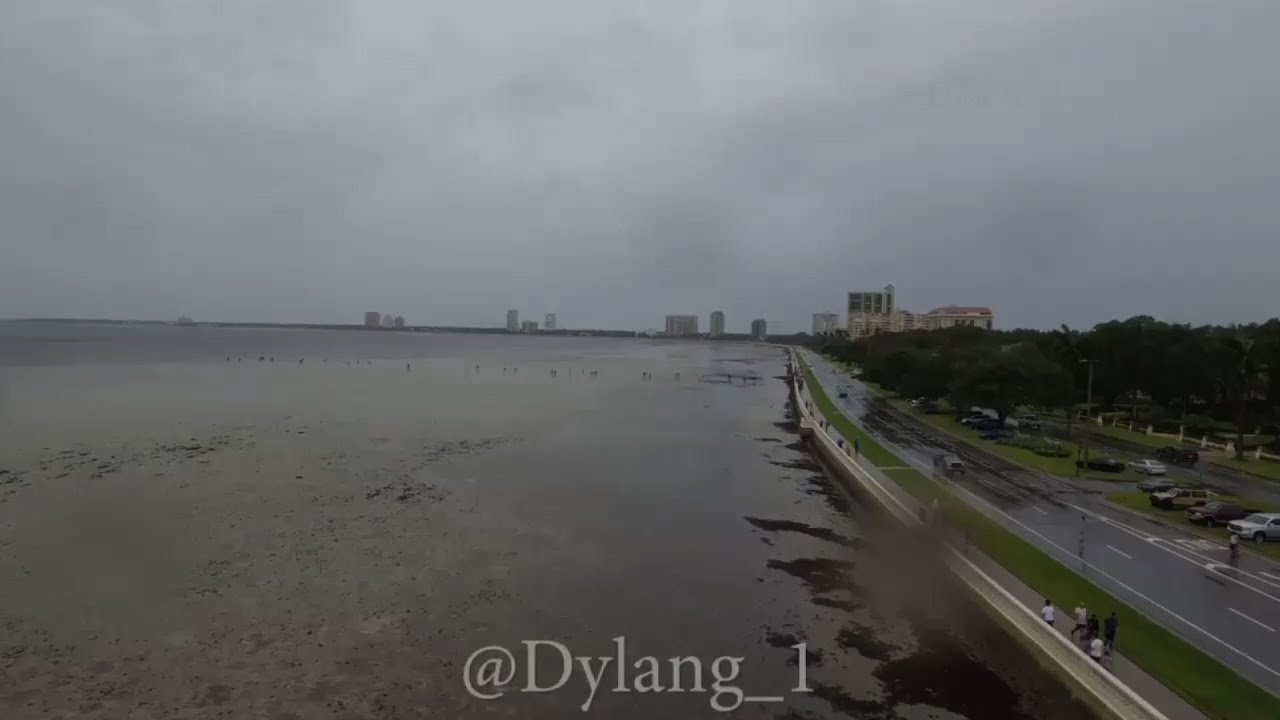 Raw: Drone Video Shows An Empty Bay in Tampa