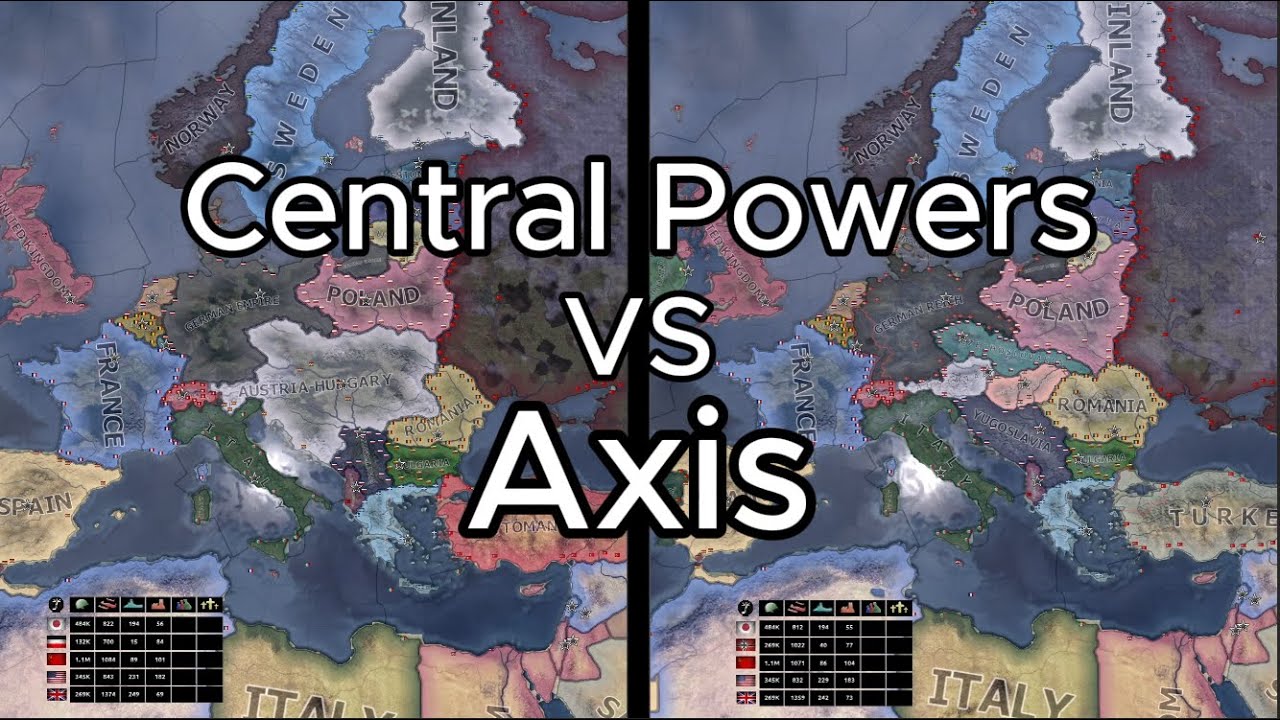 Central Powers VS Axis Hoi4 Timelapse