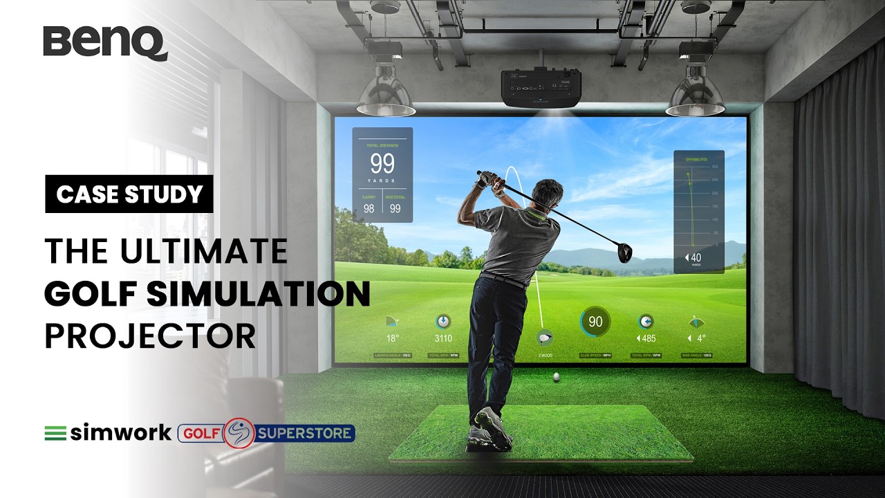 BenQ LK936ST Golf Simulator Projector | Full Case Study at Golf Superstore | Indoor Golf Experience