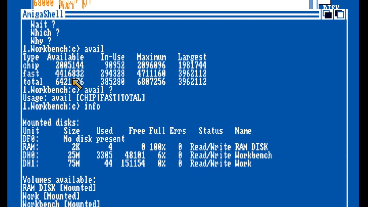 Mini Tour: Commodore AmigaOS 1.3 (m68k)