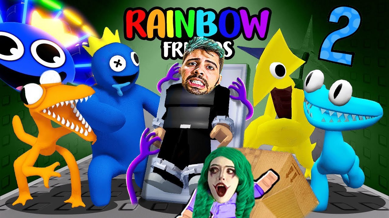 ESCAPAMOS DO PARQUE DO AZUL BABÃO 2 NO ROBLOX !! CAPÍTULO 2 (Rainbow Friends 2)