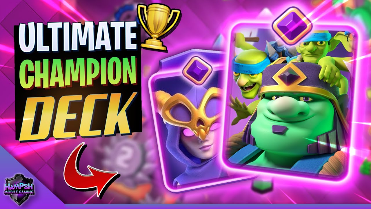 ULTIMATE CHAMPION DECK with NEW with EVO Goblin Giant, Goblin Machine & EVO Witch! 🏆 | Clash Royale