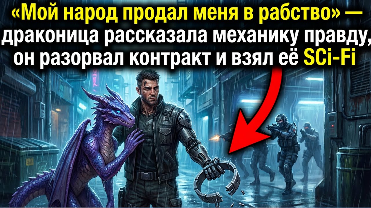 «Мой народ продал меня в рабство» — механик снял ошейник и спас драконицу | Sci‑Fi история