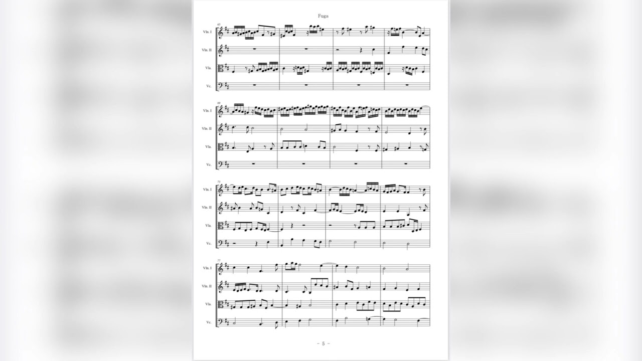 J.S.Bach - Fugue on a theme by Corelli BWV579 (Vn2,Vla,Vc)