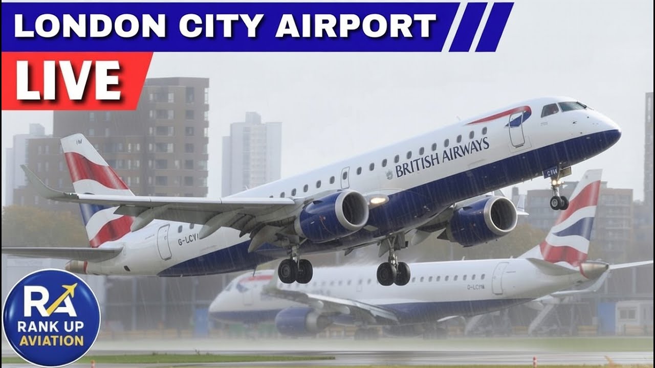 🔴London City Airport Plane Spotting | Steep Approach & Climbs | LCY 06/02/26
