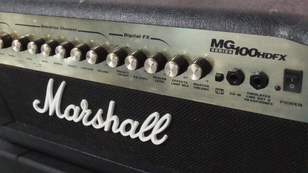 MARSHALL MG 100 HDFX Head Amp, needs power switch.