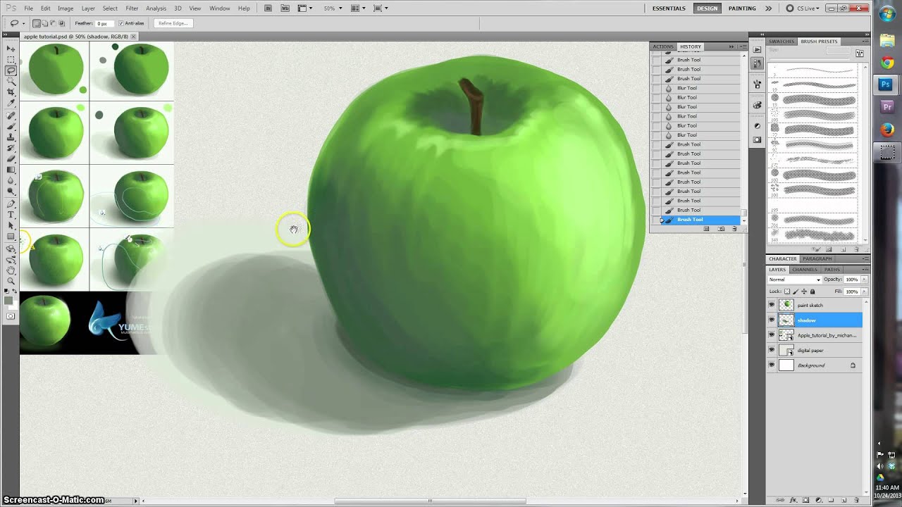 Deviant Apple Tutorial by Michan - Digital Painting in Photoshop