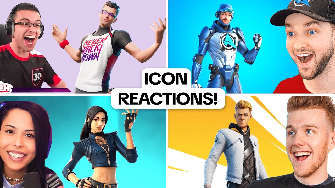EVERY Fortnite Streamer Icon Skin Reaction!