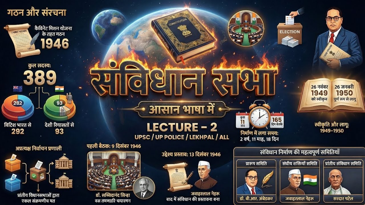 संविधान सभा l constitution Assembly l Lecture- 2 l UPSC/MPPSC/LEKHPAL #aiforexam #indiaconstitution 