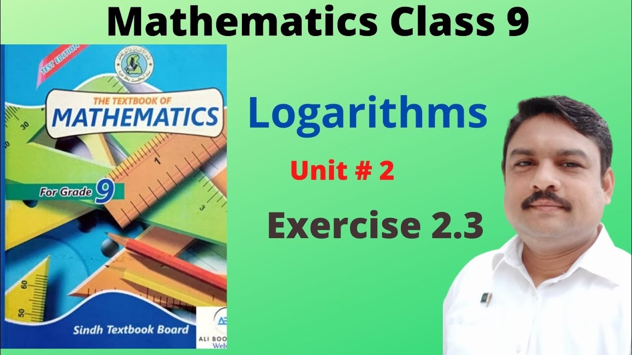 Class 9 Math Exercise 2.3|9th Class  Unit 2 Ex 2.3|Sindh Textbook Board|characteristic & mantissa