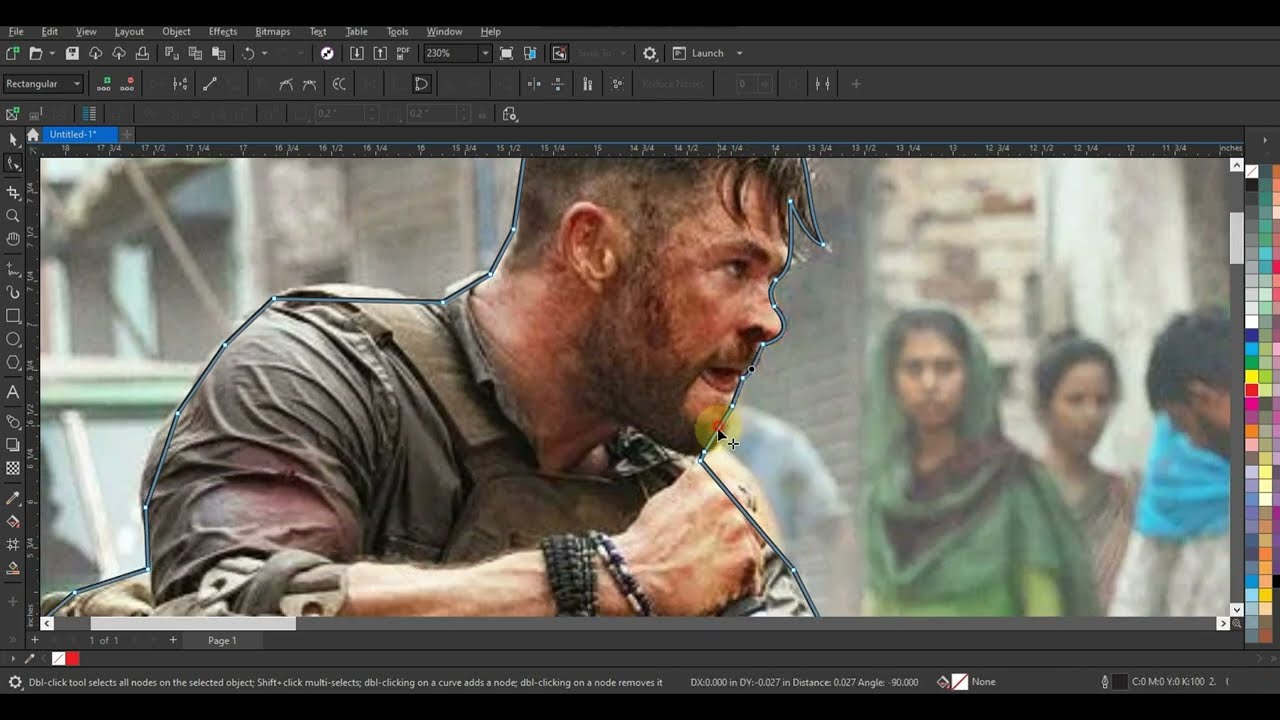 Extraction Movie Poster Design Using Coreldraw - Action Movie Poster Design