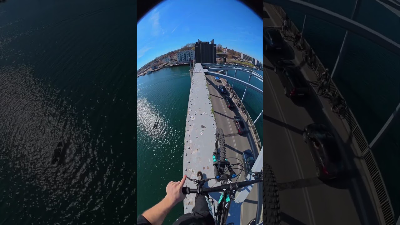 Tysker k&oslash;rer over Christian d. X bro i S&oslash;nderborg. #s&oslash;nderborg #bridge #yt #denmark