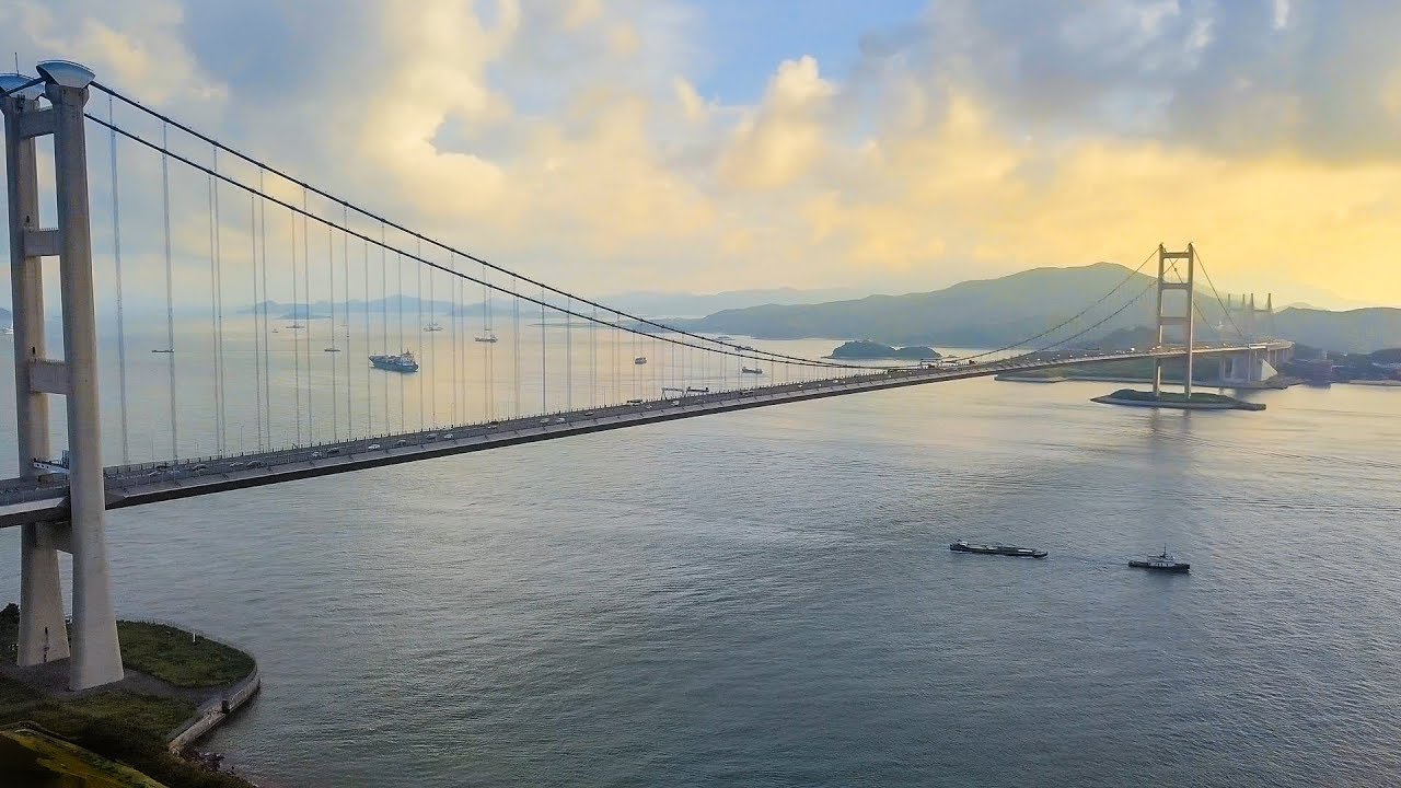 Tsing Ma & Ting Kau Bridges, Hong Kong - Shot with DJI Mavic Pro - 4K