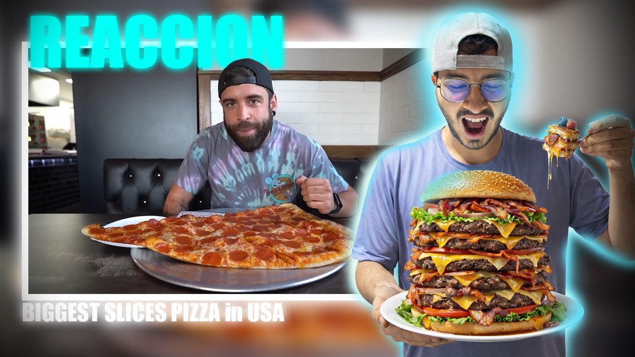 Reaccionando a ESTIKK comiendo una pizza gigante