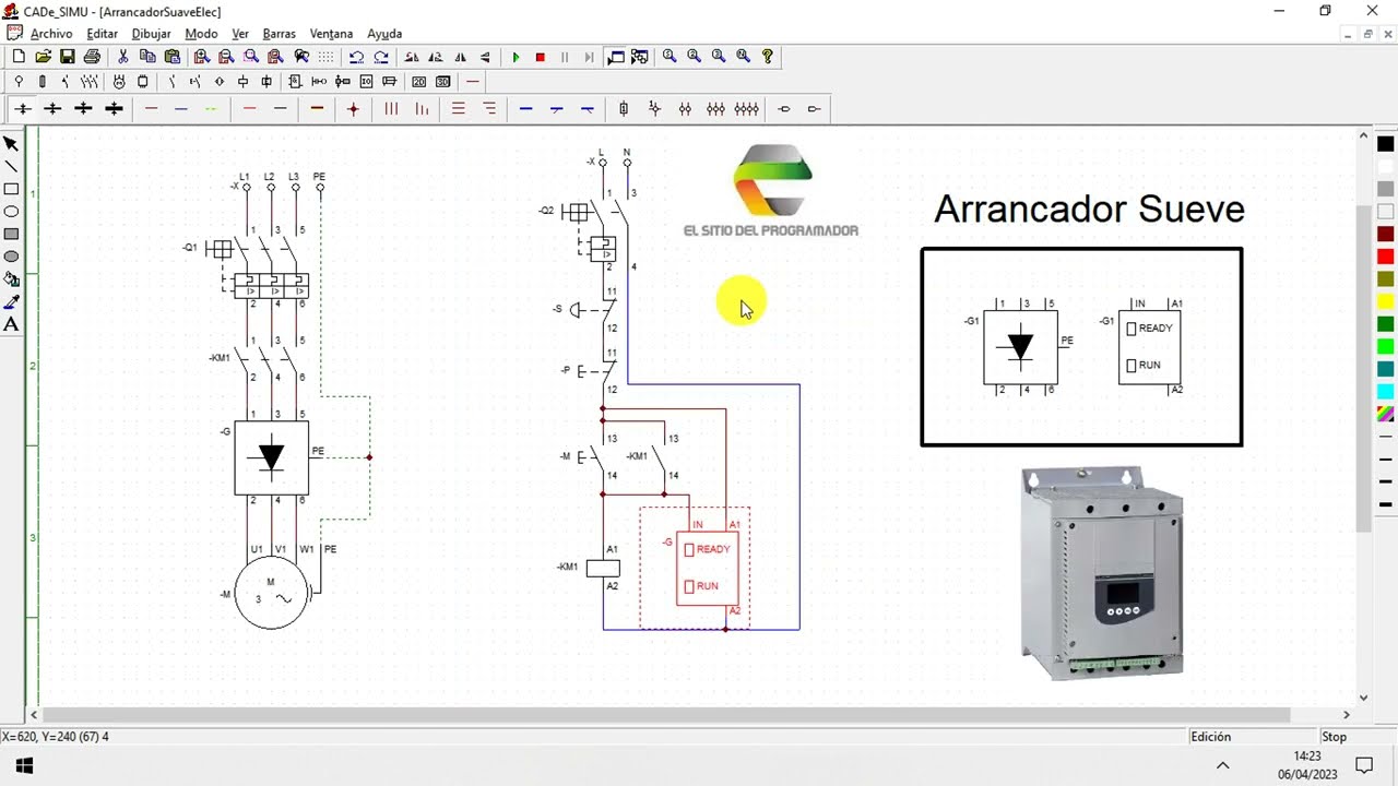 ⚡ Arrancador suave electrónico o Soft Starter CADe SIMU
