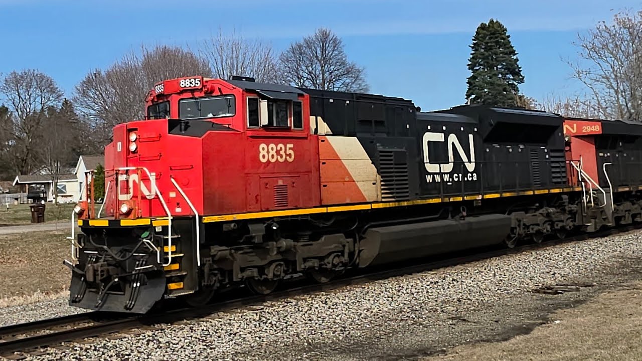 Canadian national westbound X301 8835+2948 Bancroft Michigan March 4 2026 
