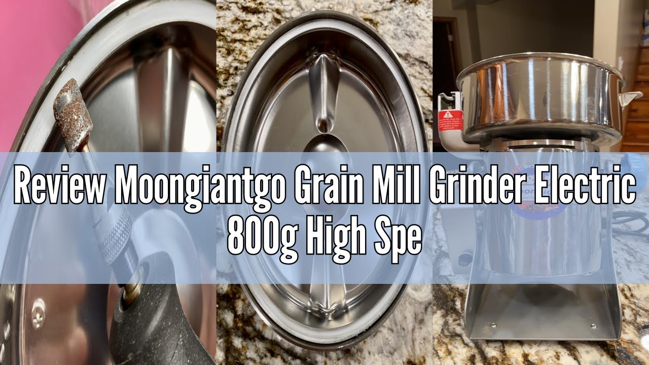 Review Moongiantgo Grain Mill Grinder Electric 800g High Speed Stainless Steel Grinder Pulverizer Co