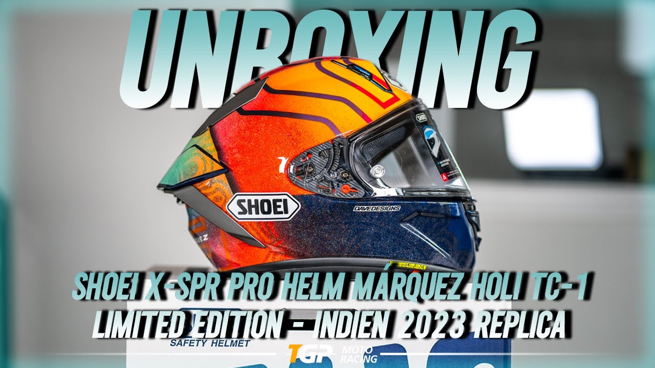 Shoei X-SPR PRO Helm Márquez Holi TC-1 Limited Edition - Indien 2023 Replica | Unboxing | TGP