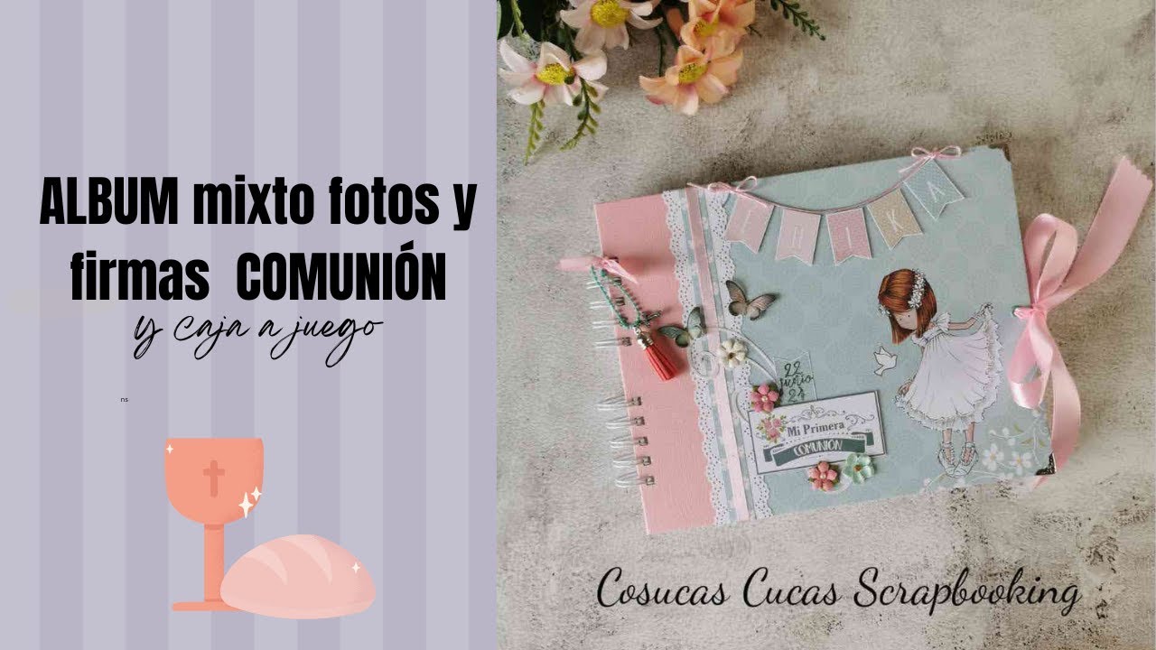 Caja y álbum mixto ERIKA  regalo primera comunión