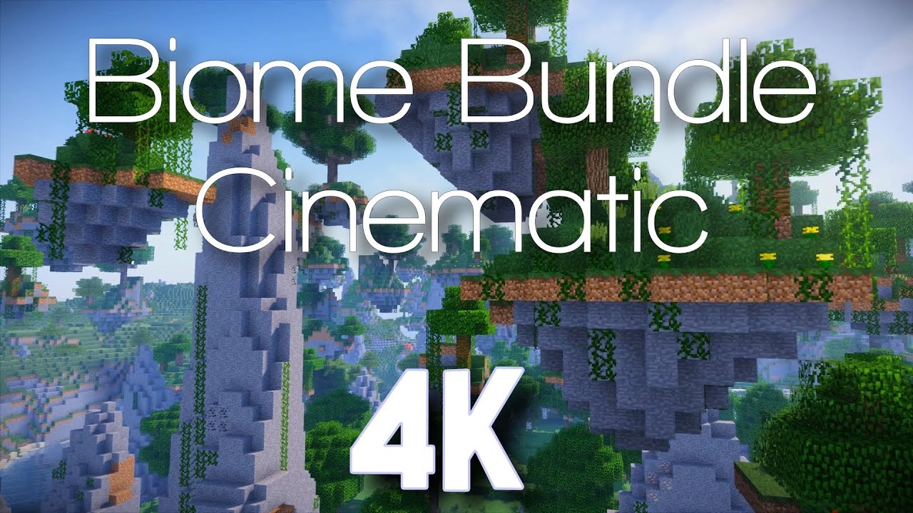 Minecraft Biome Bundle Cinematic | 4K | Shaders | 60FPS | 24 Render Distance