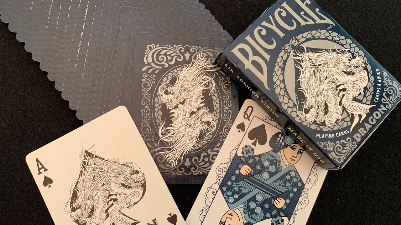 Blue Dragon Deck - Bicycle - Deck Review!