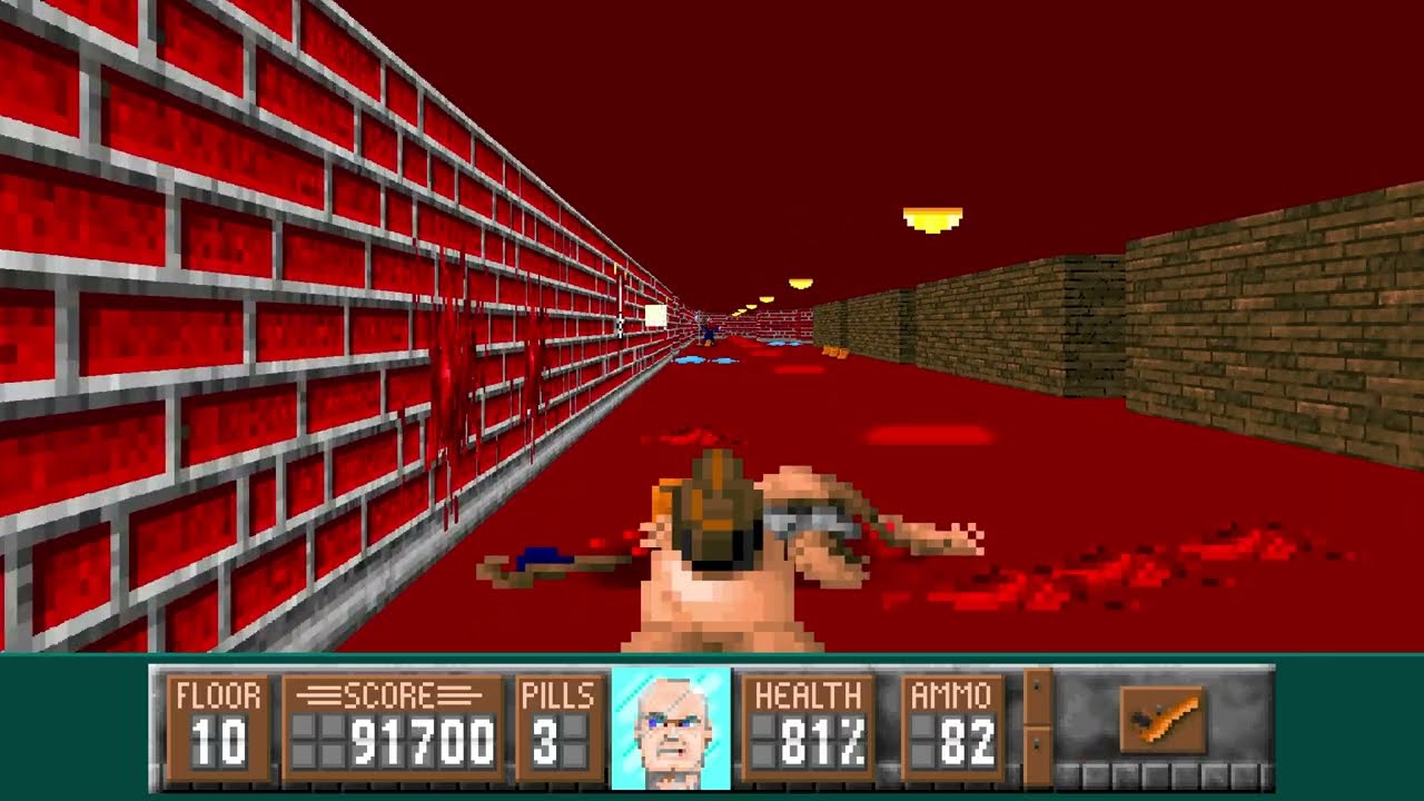 Oldfartenstein 3D - E2M10: Sewer Slump (2023) [Wolfenstein 3D Mod] | 4K/60