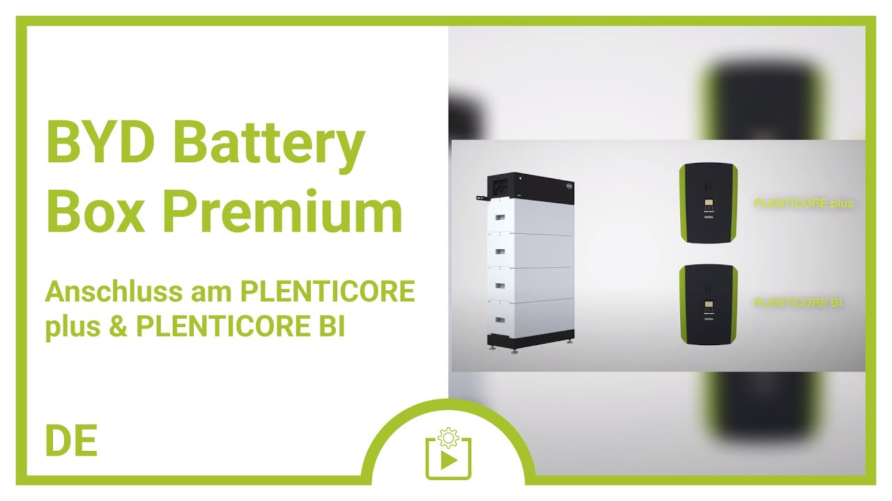 BYD BATTERY BOX Premium: Anschluss PLENTICORE plus & PLENTICORE BI