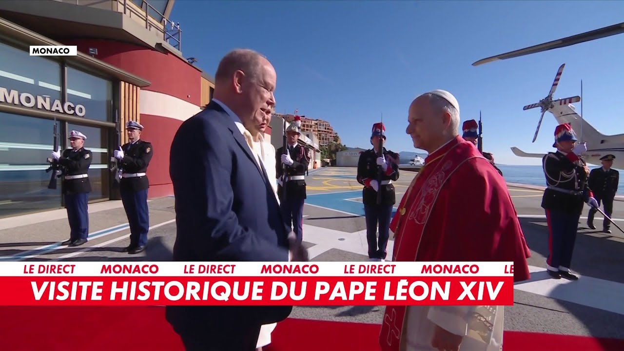 L'arriv&eacute;e du Pape L&eacute;on XIV, pour une visite historique &agrave; Monaco