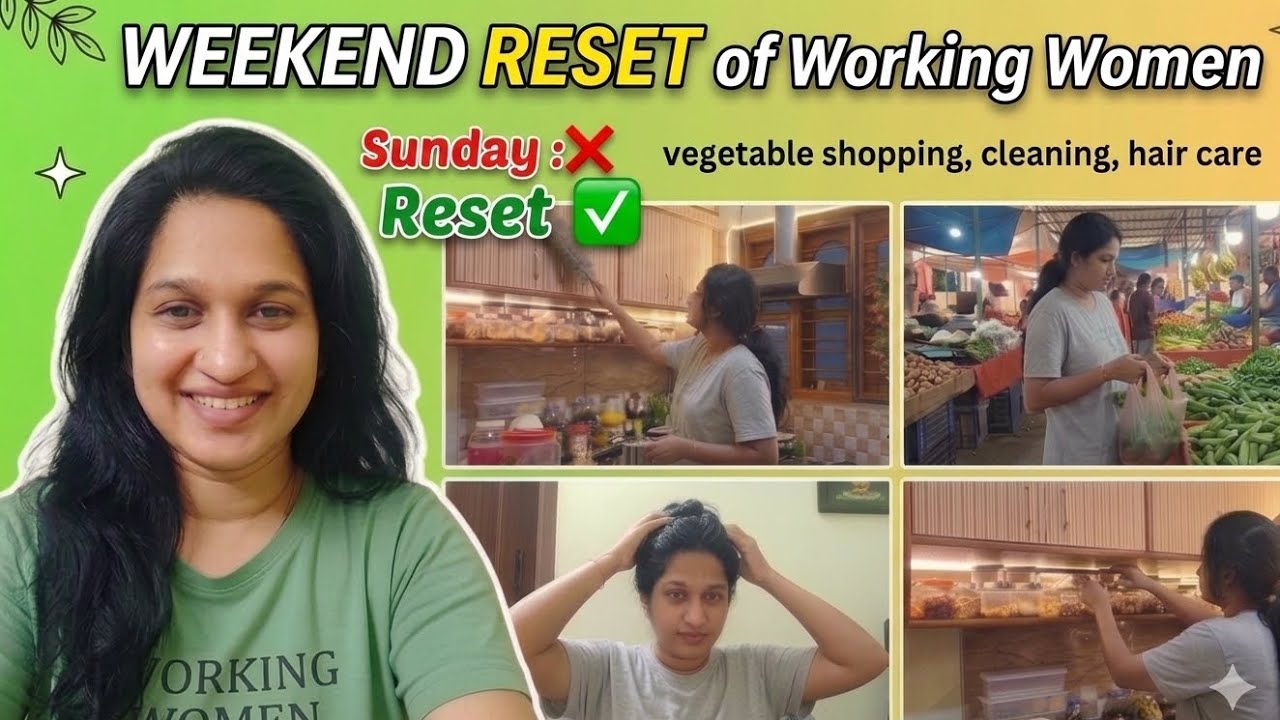 Weekend Reset Routine 🌿 | Life of a Working Woman | Cleaning, Shopping & Self Care