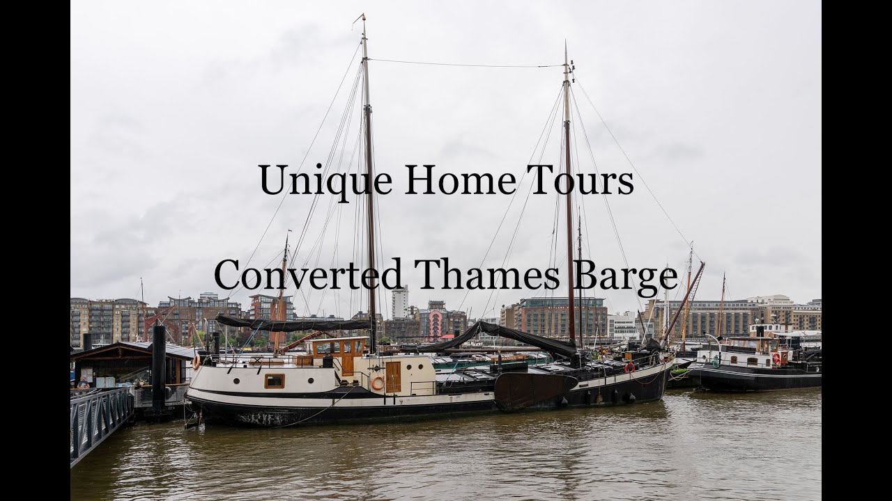 Unique Home Tours | Huge Barge On The Thames