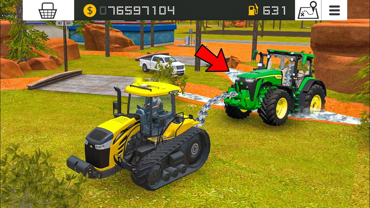 John Deere Pulled With Challenger In Fs18 | Fs18 Multiplayer Gameplay | Timelapse |