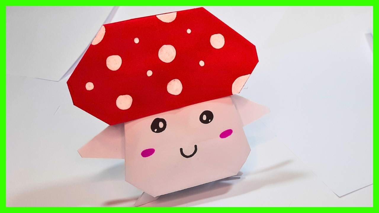 ⩥ Cómo hacer un HONGO de ORIGAMI FÁCIL 🍄
