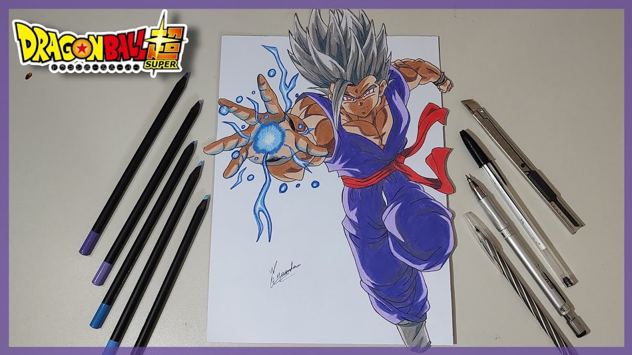 Drawing Gohan Beast in 3D - Dragon Ball Super : Super Hero