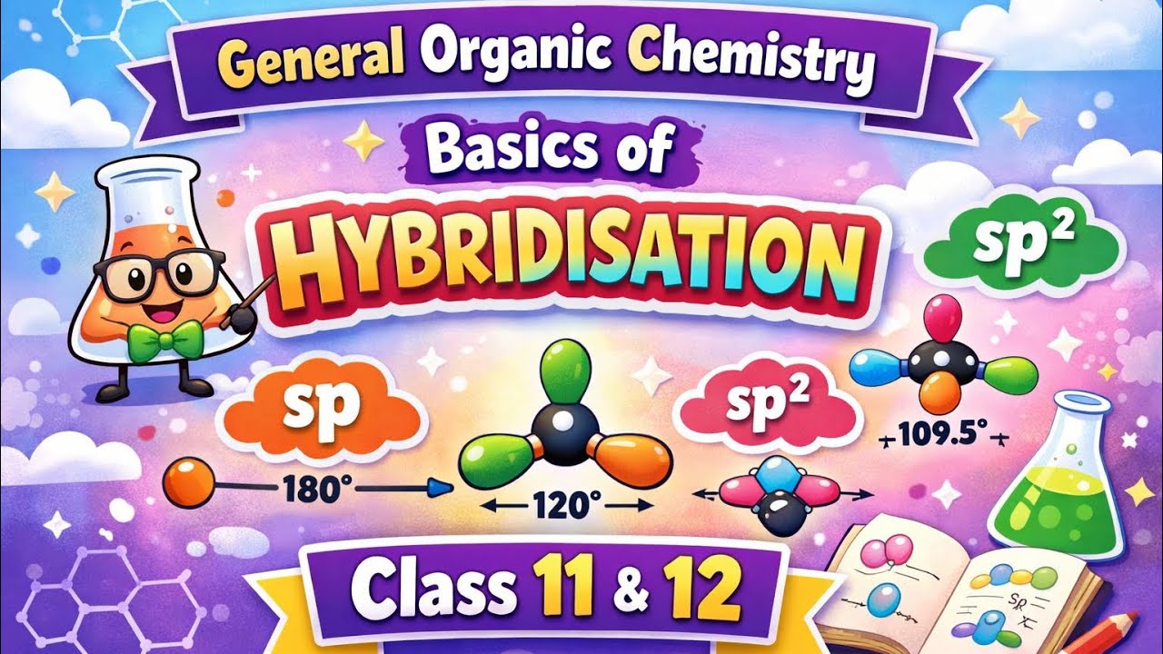 	What is Hybridization? sp, sp2, sp3 in Organic Chemistry #generalorganicchemistry #hybridisation 🔥