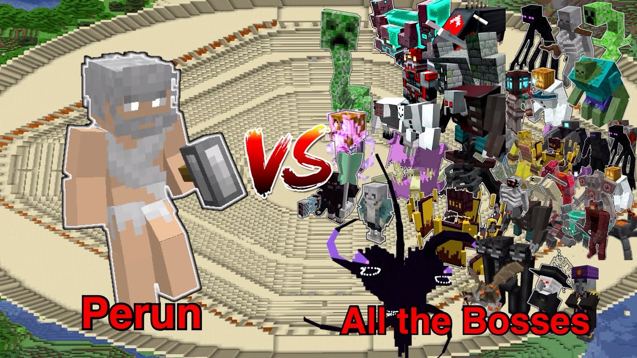 Minecraft |Mobs Battle| Perun (Salmon's Genesis) VS All