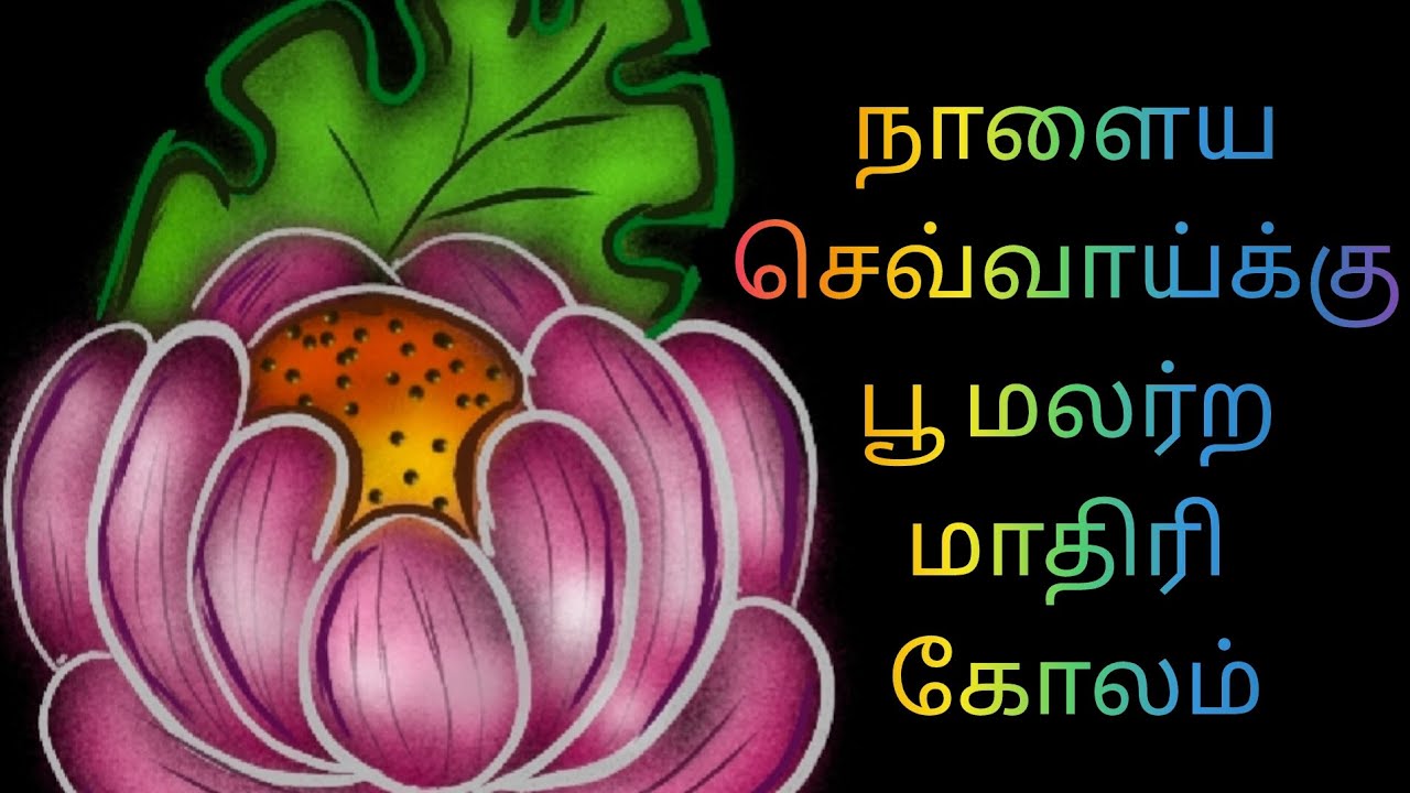 🌺Creative flower Bloom kolam || நாளைய செவ்வாய்க்கு பூ மலர்ந்த கோலம் ||🌺
