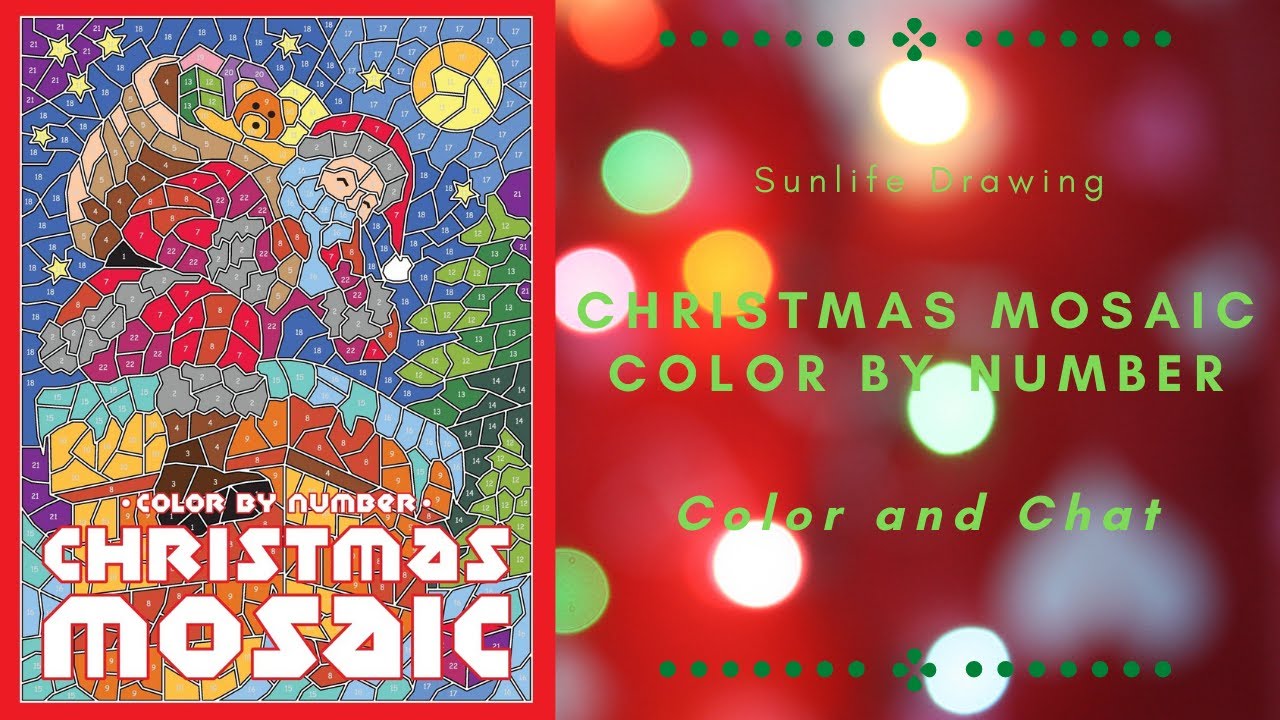 Color and Chat from Mosaic Christmas Color by Number by Sunlife Drawing With Ohuhu Brush Markers