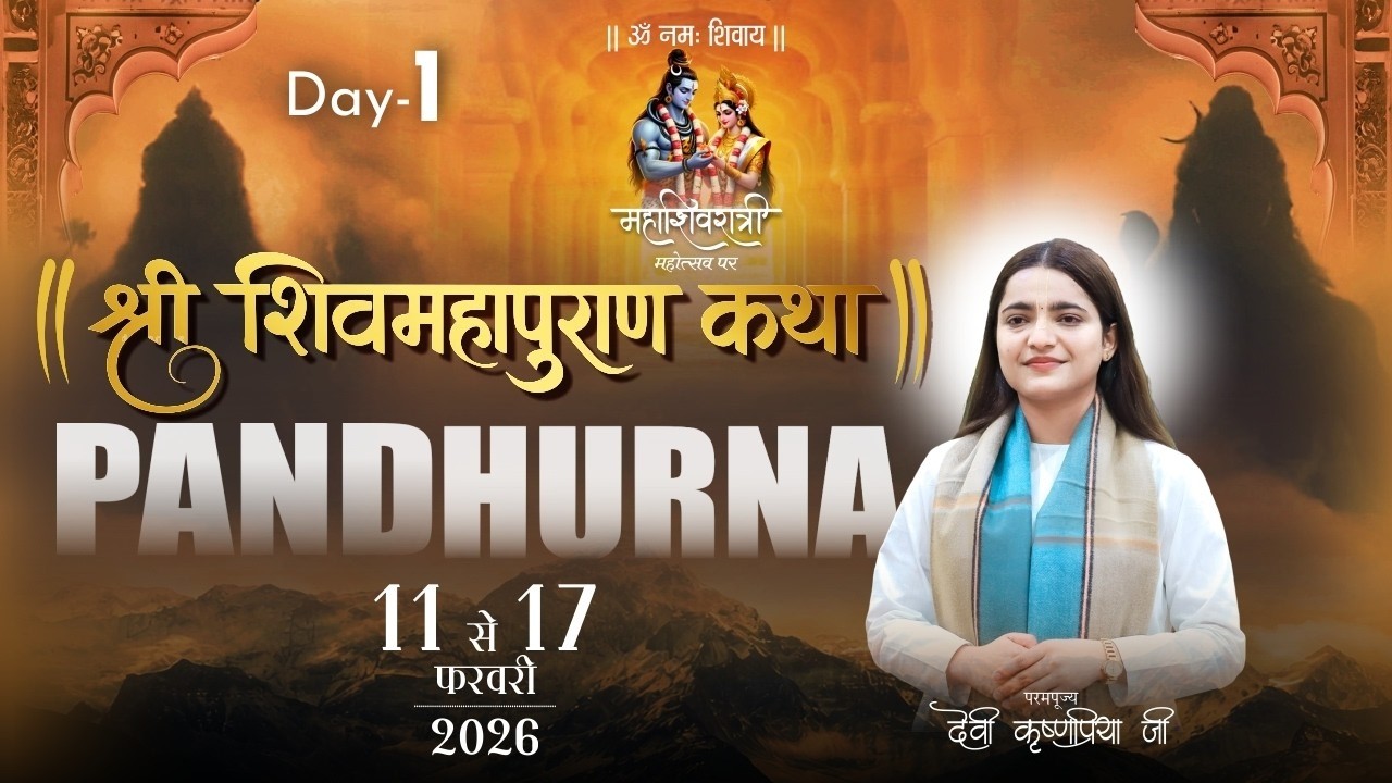LIVE | Day 01 | Shri ShivMahapuran Katha | Devi Krishnapriya Ji | Pandhurna