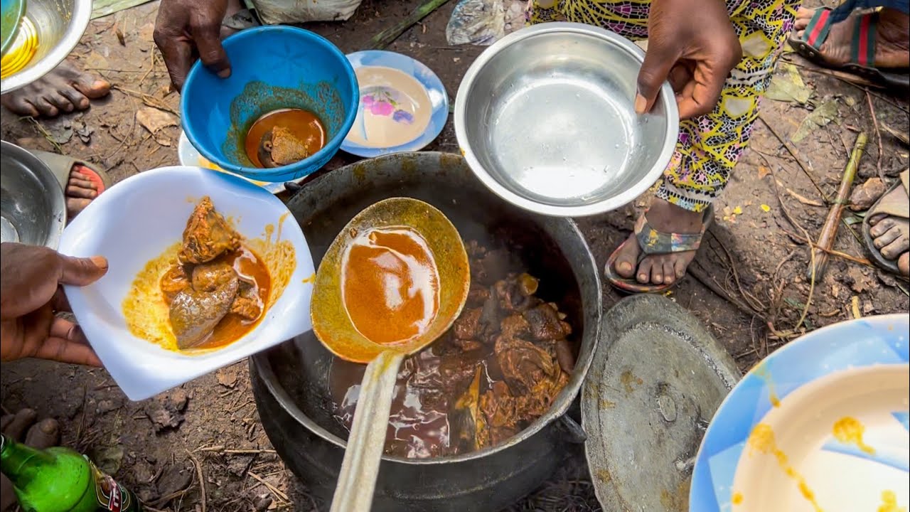 Strong food Nigerian hunters eat for breakfast - Hunting Ep22