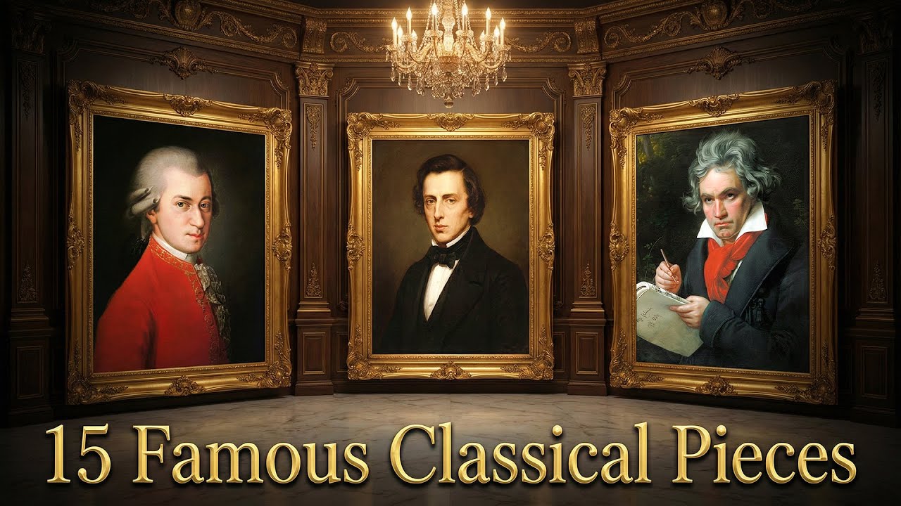 (No Ads) 15 really FAMOUS Classical pieces you've heard and don't know the name!🎶Chopin, Mozart...