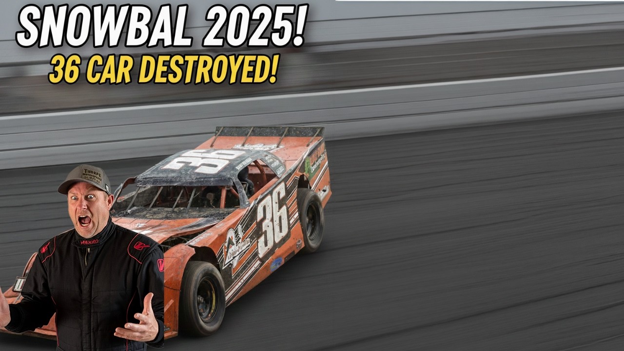 Outlaw 2025 Snowball Derby | Lap 1 Crash (Front Bumper Cam) | Five Flags Speedway