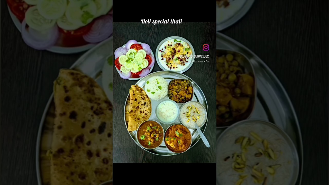 Holi special thali. #holi #holispecial #shortsfeed #food #ytshorts #lunch