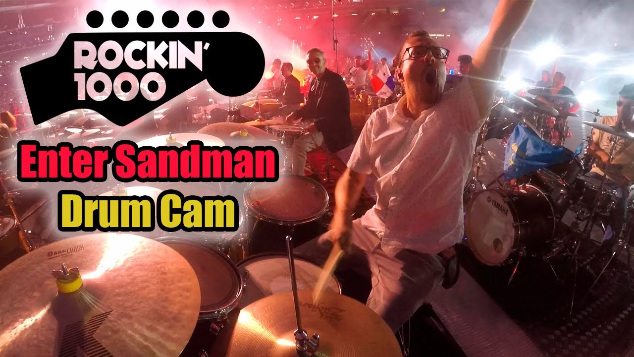 💥 Rockin'1000 Enter Sandman (Madrid) 💥 [Drum Cam]