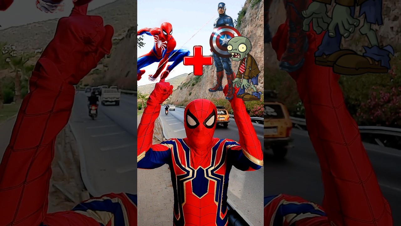 Spiderman + Captain America and Zombie = Marvel Animation #spiderman #marvel