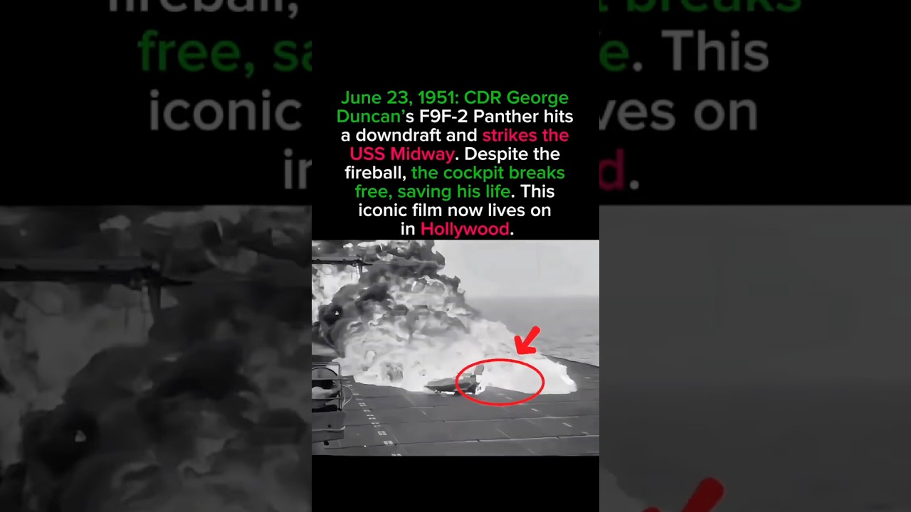 Iconic Carrier Crash That Saved the Pilot #shorts #ussmiday #koreanwar